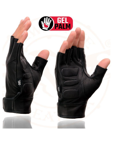 Guantes de Cuero sin Dedos Milwaukee MG7585 para Motocicleta