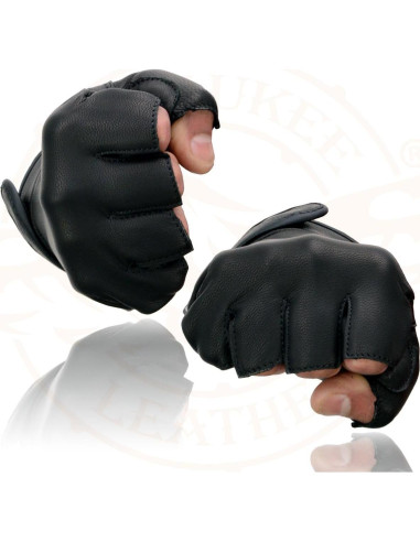 Guantes de Cuero sin Dedos Milwaukee MG7585 para Motocicleta