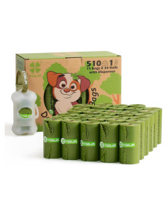 Bolsas de Excremento para Perros YORJA 510 Rollos Ecológicas