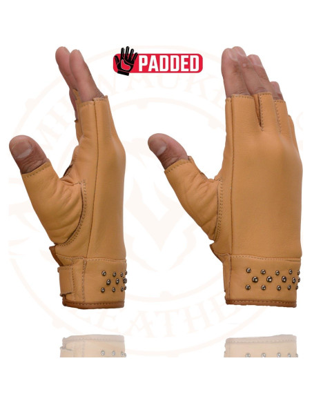 Guantes de moto Milwaukee Leather sin dedos X-Small