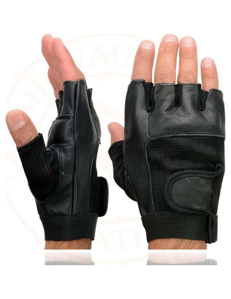 Guantes de Cuero sin Dedos Milwaukee SH217 XL Acolchados