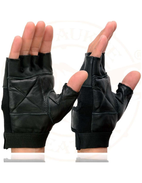 Guantes de Cuero sin Dedos Milwaukee SH217 XL Acolchados