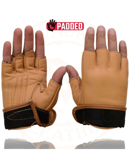 Guantes de moto Milwaukee Leather 2X-Large cuero sin dedos