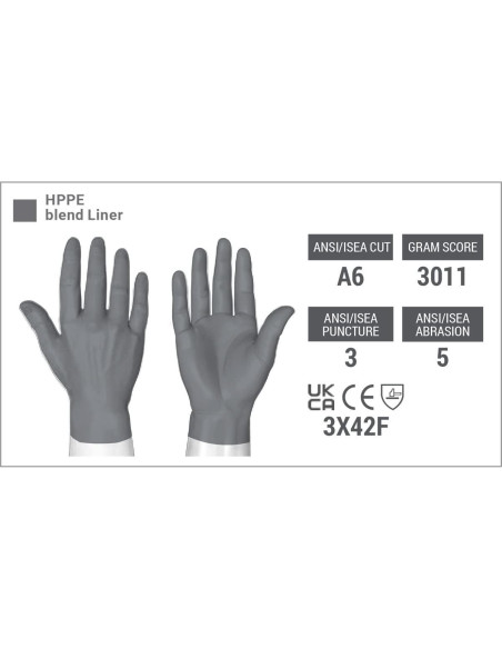 Guantes de trabajo HexArmor 4072 A6 Cuero Sintético X-Pequeño