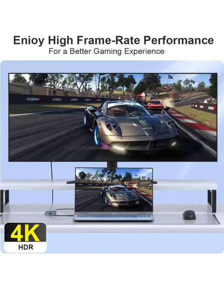 Adaptador USB C a HDMI 4K Closs TC-207-B con carga PD 100W