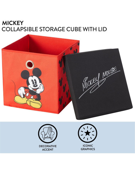 Cubo de Almacenamiento Plegable Idea Nuova Mickey Mouse 25,4 cm