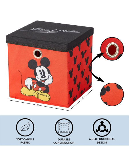 Cubo de Almacenamiento Plegable Idea Nuova Mickey Mouse 25,4 cm