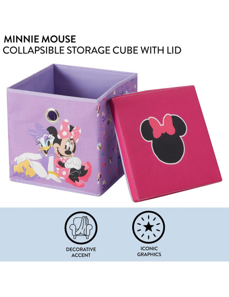 Cubo de Almacenamiento Plegable Idea Nuova Minnie Mouse 25,4 cm