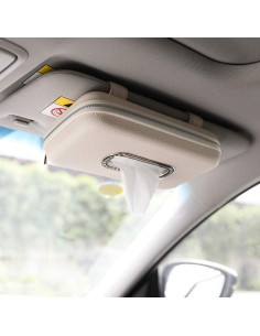 Soporte de Tejido para Coche Cartisen Beige Cuero PU 22.86x11.43cm 2