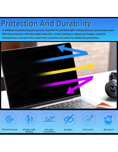Filtro de Privacidad Magnético 15.6" VanHooc Anti-Ojos Curiosos