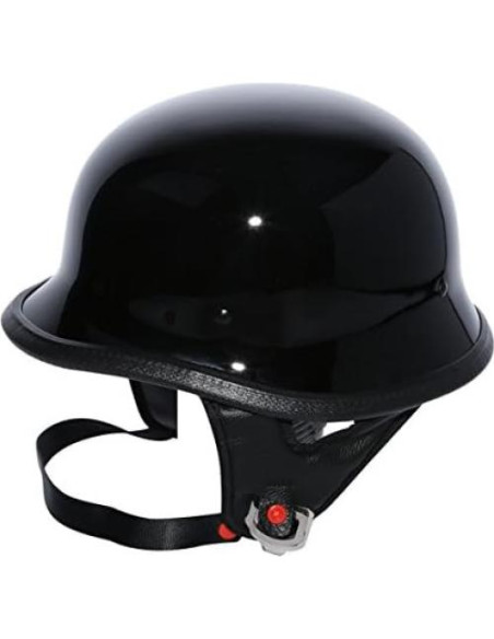 Casco de Motocicleta TCMT Dot Mediano Negro Brillante