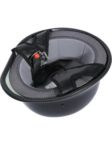 Casco de Motocicleta TCMT Dot Mediano Negro Brillante