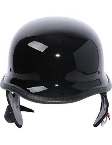 Casco de Motocicleta TCMT Dot Mediano Negro Brillante