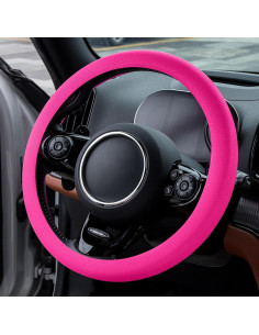 Cubierta de Volante de Silicona Rosa Spurtar 15 Pulgadas 2