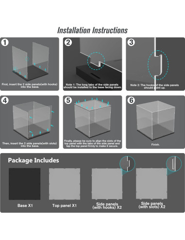 Caja de Exhibición Acrílica Choowin para Lego 45x45x44.5 cm