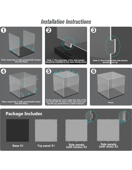 Caja de Exhibición Acrílica Choowin para Lego 45x45x44.5 cm