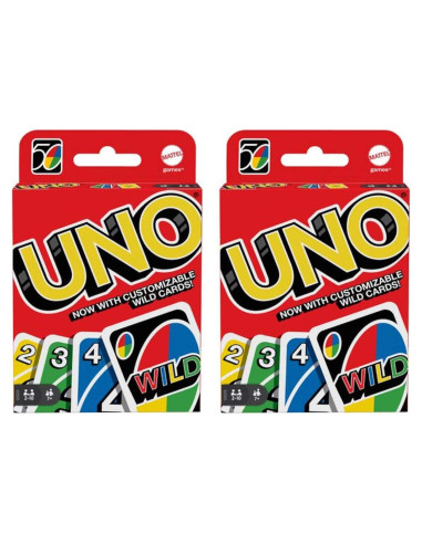 Juego de Cartas Uno Mattel 2 Paquetes Colorido