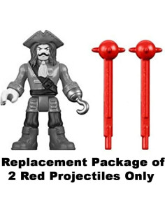 Repuesto 2 Proyectiles Rojos Imaginext DHH63 Cocodrilo 2