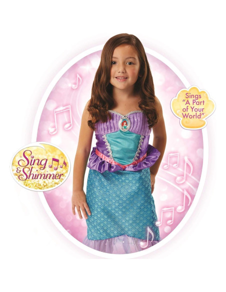 Disfraz vestido musical Ariel Disney 4-6X para niñas