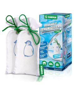 Deshumidificador Reutilizable ZARPAX 155g - Juego de 2 Bolsas