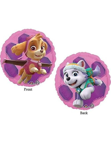 Globo de Foil Paw Patrol Skye y Everest 45.72 cm