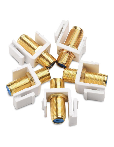 Cable Keystone RG6 Hembra a Hembra - Paquete de 5 Cable Coaxial Cable Keystone RG6 Hembra a Hembra - Paquete de 5 Cable Coaxial