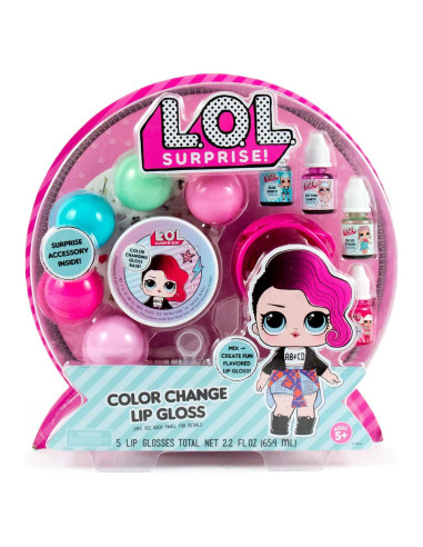 L.O.L. Surprise! Kit Brillo Labial Color Cambiante 5 Sabores