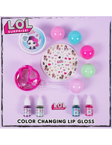 L.O.L. Surprise! Kit Brillo Labial Color Cambiante 5 Sabores