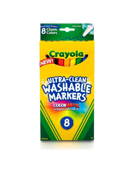 Marcadores Lavables Crayola 12 Colores Punta Fina 0.3mm