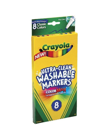 Marcadores Lavables Crayola 12 Colores Punta Fina 0.3mm
