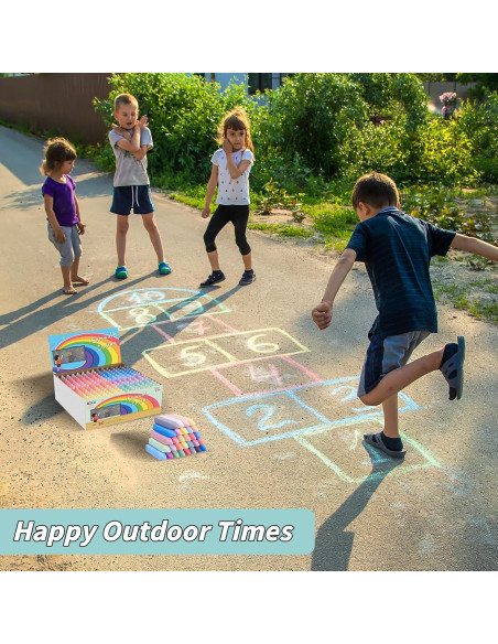 210 Tizas de Acera UZLU Jumbo Multicolor Lavables