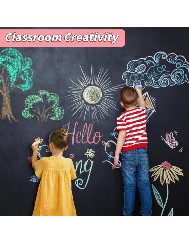 210 Tizas de Acera UZLU Jumbo Multicolor Lavables