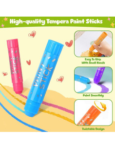 Set de Tizas de Pintura Tempera Duchong 24 Colores Lavables 2