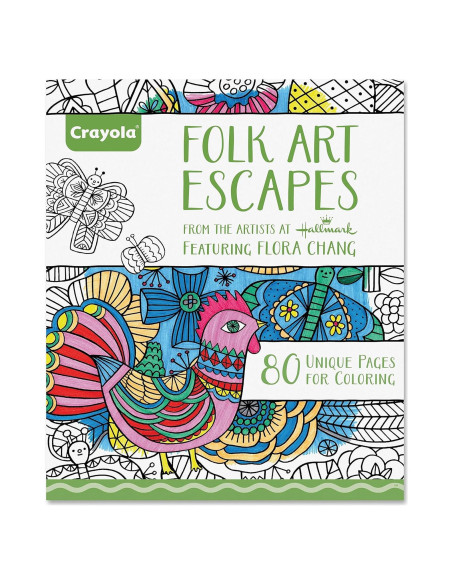 Libro para Colorear Crayola Folk Art 80 Diseños 20,32x25,4cm
