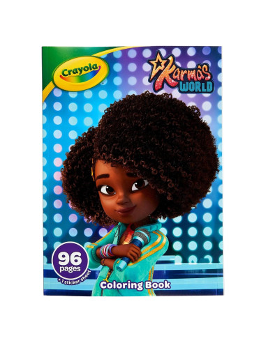 Libro para Colorear Crayola Mundo de Karma 96 Páginas con Stickers
