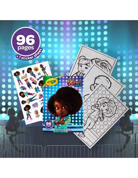Libro para Colorear Crayola Mundo de Karma 96 Páginas con Stickers