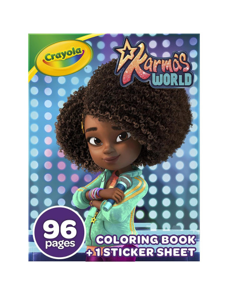 Libro para Colorear Crayola Mundo de Karma 96 Páginas con Stickers