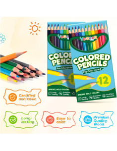 528 Lápices de Colores YEGEER Multicolor Pre-afilados 2