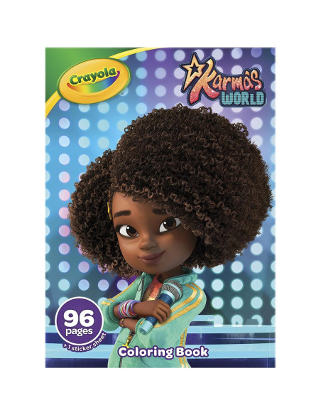 Libro para Colorear Crayola Mundo de Karma 96 Páginas con Stickers