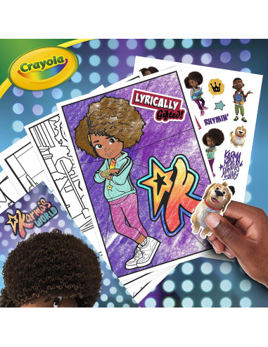 Libro para Colorear Crayola Mundo de Karma 96 Páginas con Stickers