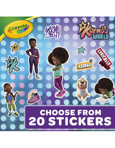 Libro para Colorear Crayola Mundo de Karma 96 Páginas con Stickers