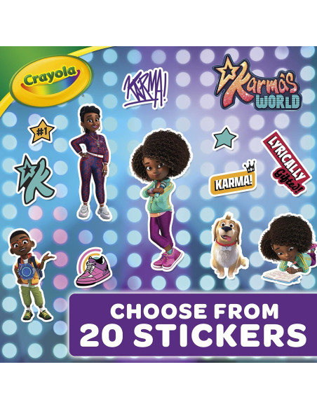 Libro para Colorear Crayola Mundo de Karma 96 Páginas con Stickers