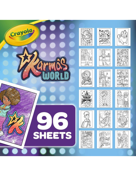 Libro para Colorear Crayola Mundo de Karma 96 Páginas con Stickers