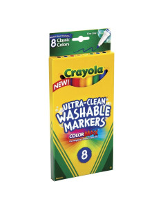 Marcadores Lavables Crayola 8 Colores Clásicos Punta Fina