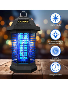 Bombilla UV de Reemplazo GOOTOP 15W para Insecticida Exterior - 2 Piezas 2