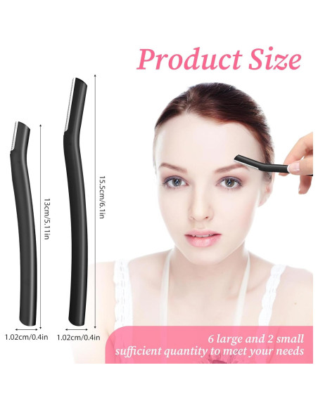 Juego de Rasuradoras de Cejas Zyghjort 8 Piezas - Exfoliación Segura