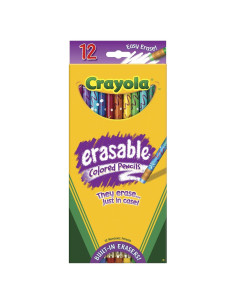 Lápiz de Color Borrable Crayola 12 Piezas con Borrador