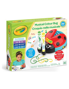 Bicho de Color Musical Crayola con 8 Marcadores y Papel