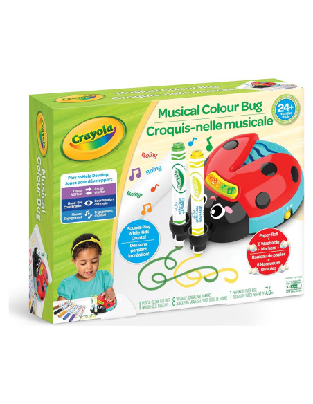 Bicho de Color Musical Crayola con 8 Marcadores y Papel