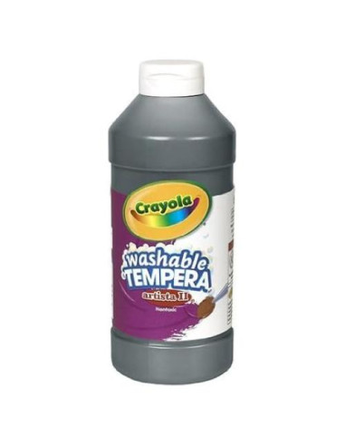 Tempera Negra Crayola 16 oz Lavable para Manualidades